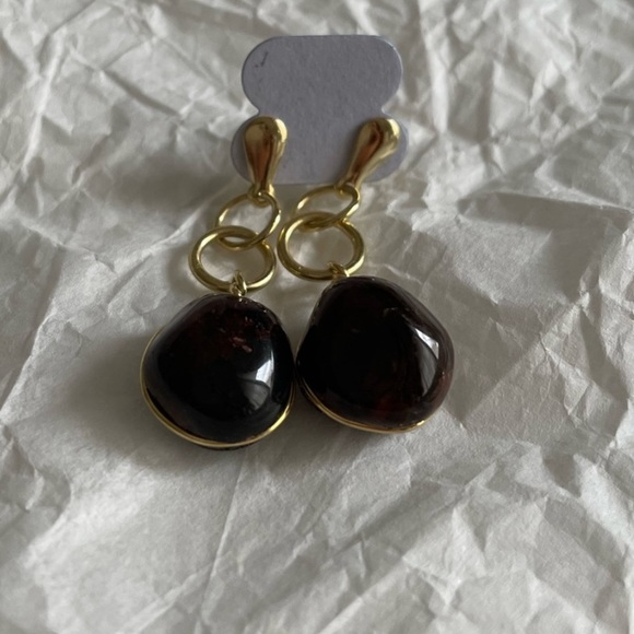 Genuine Natural Agate Earrings - Picture 2 of 9
